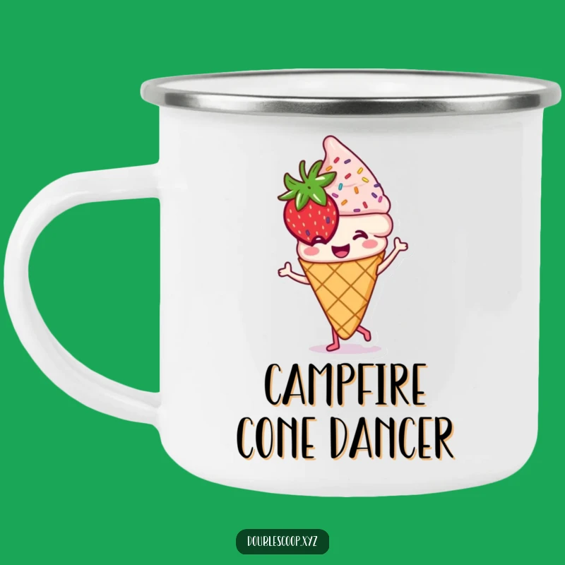 Funny Dancing Ice Cream Camping Mug - Durable Drinkware for Sweet Adventures