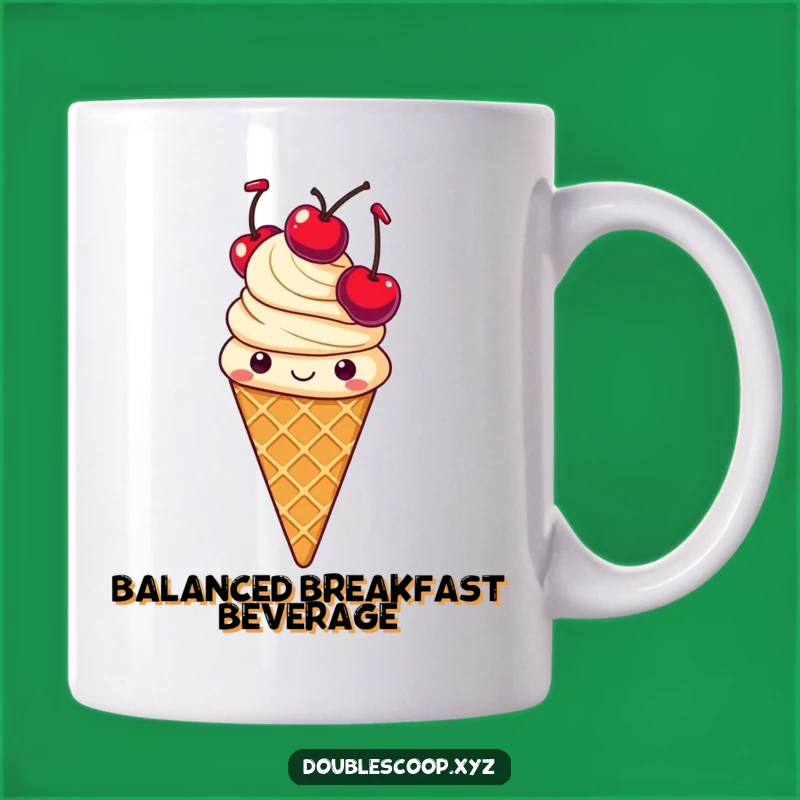 Funny Juggling Ice Cream Mug - Cheerful Vanilla Cone for a Humorous Gift