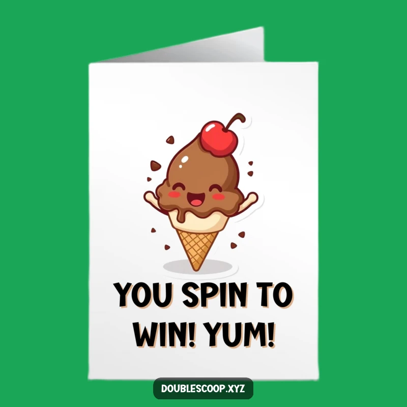 Free Printable Congrats Card: Spinning Ice Cream Celebration - Awesome Downloadable Joy