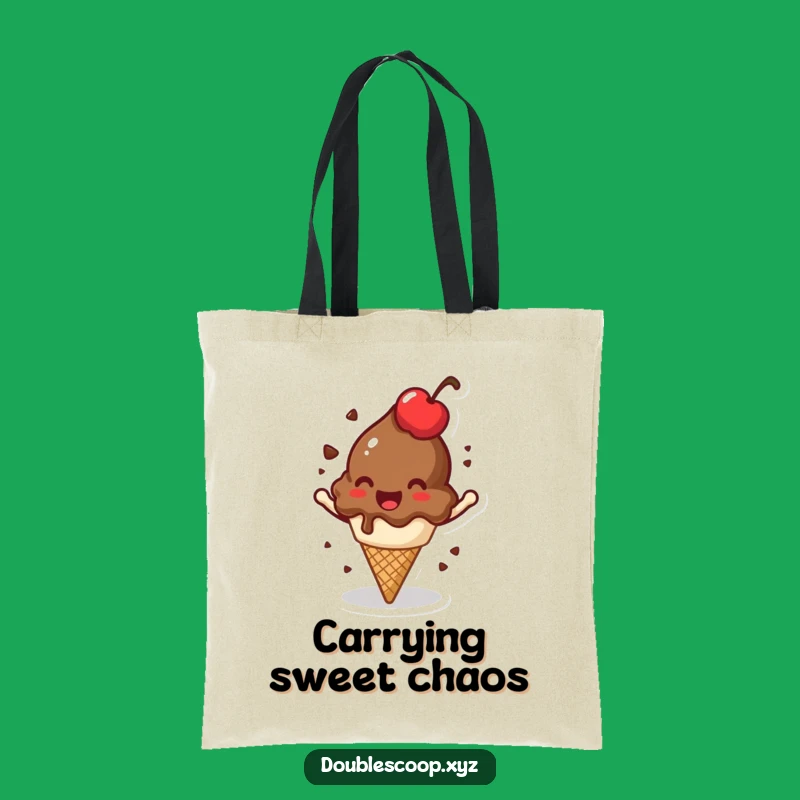 Funny Spinning Ice Cream Tote Bag - Carry Your Joy with Sweet Style